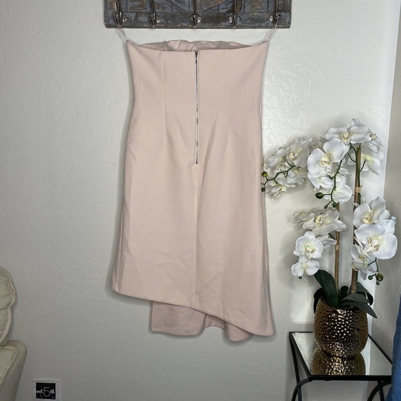 Nicholas Split Wrap Dress Pink Asymmetrical 10 - Picture 3 of 3